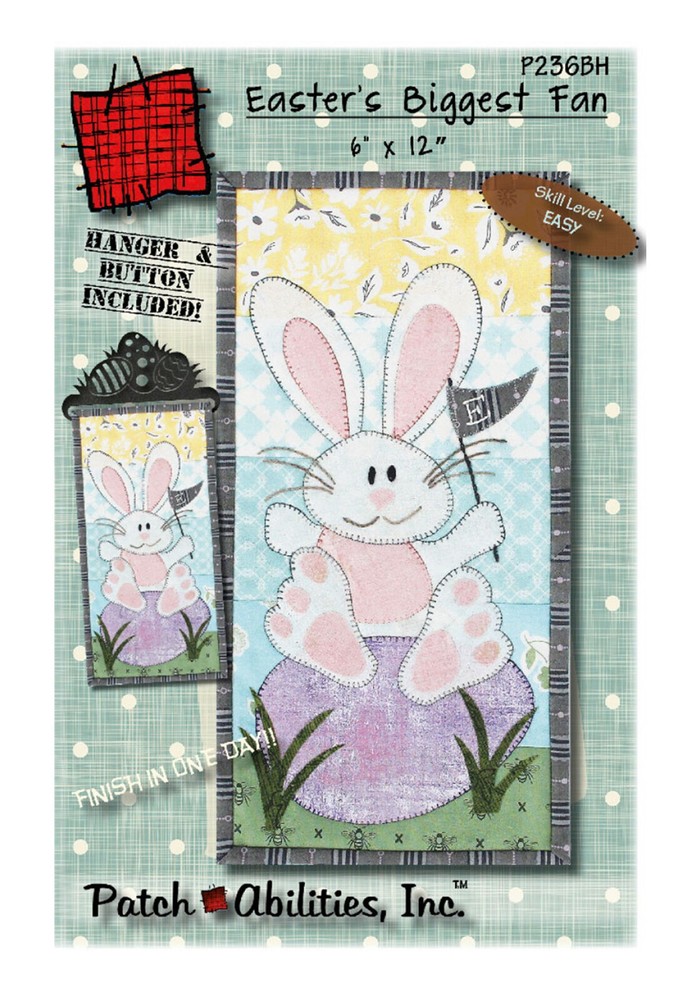 Patch Abilities Easters Biggest Fan Pattern with Button and Hanger P236BH