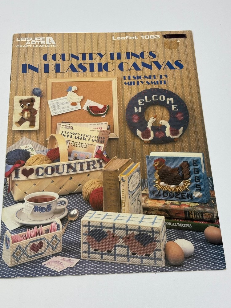 Leisure Arts Country Things in Plastic Canvas Needlepoint Pattern Leaflet 1083