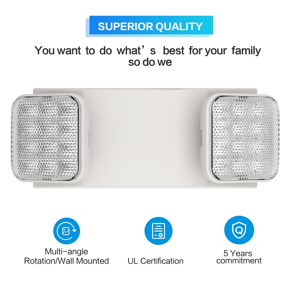 UL Listed 12 Packs Led Emergency Light with Exit LightBattery Backup for Home.