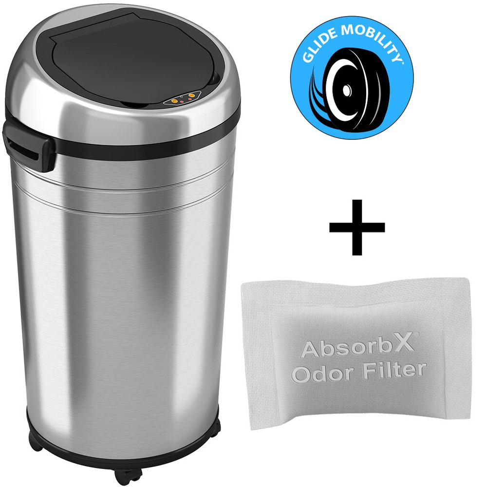 18 Gallon Large Touchless Sensor Automatic stainless steel Trash Can Kitchen