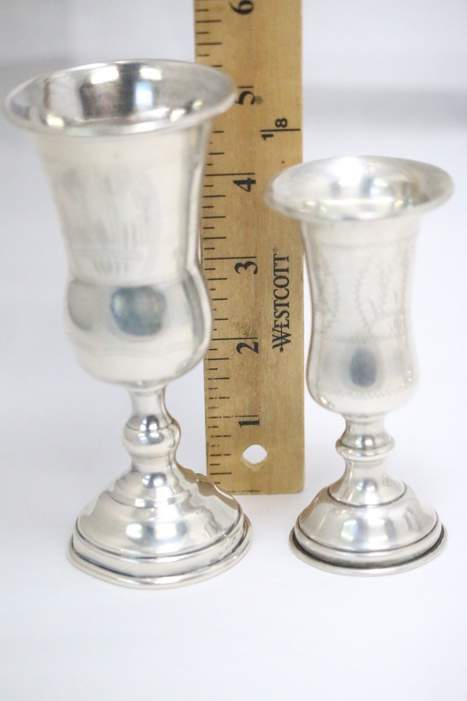 Sterling Silver Kiddush Cup Set Of 4