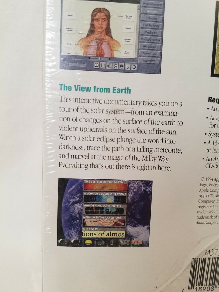 1994 APPLE CD-ROM Collection Encyclomedia Mayo Clinic View from earth Computers