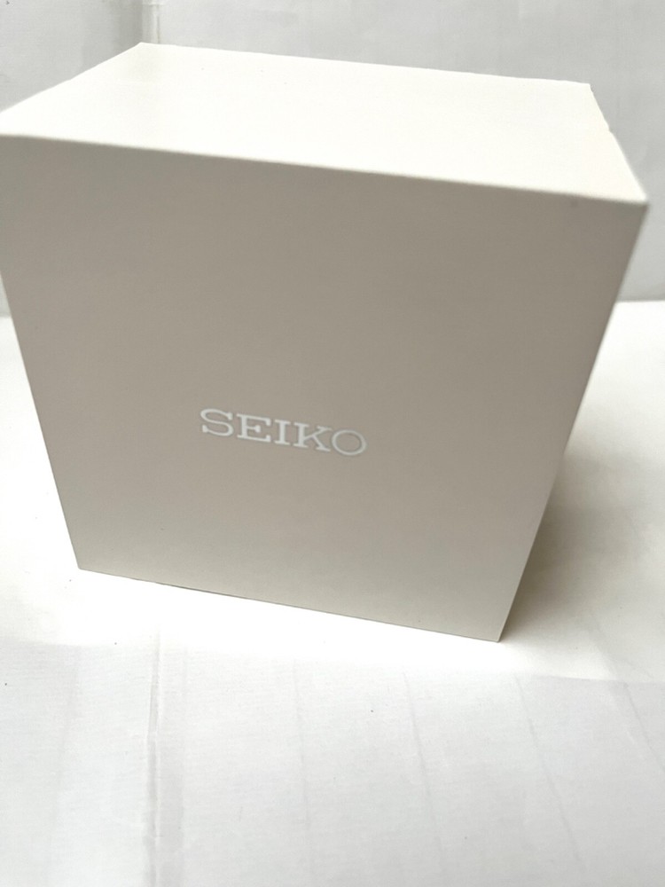 New SEIKO Authentic Empty Watch White/Black Box Presentation Storage Display