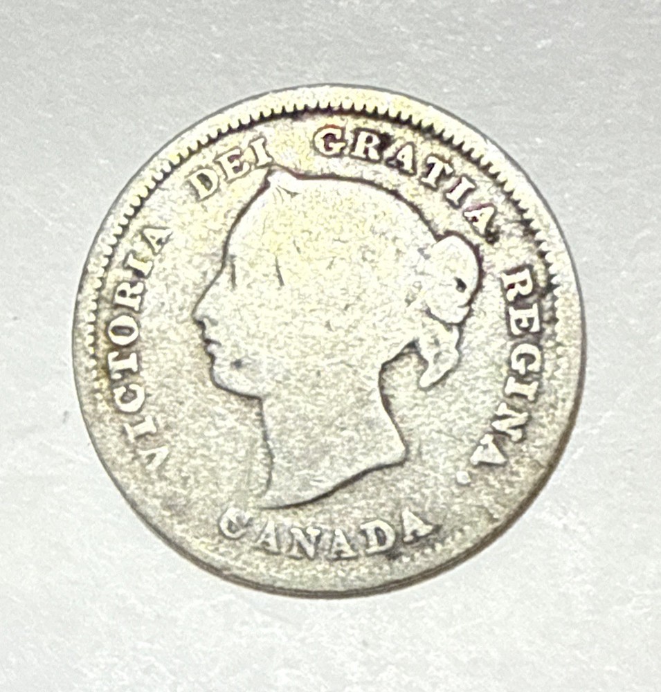 1880 Canada 5 Cents Silver Sterling