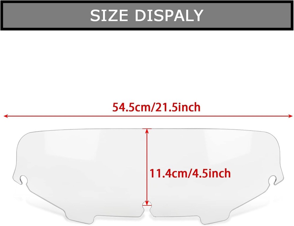 4.5" Wave Windshield Windscreen Wind for Touring 1997-2013 Clear ﻿