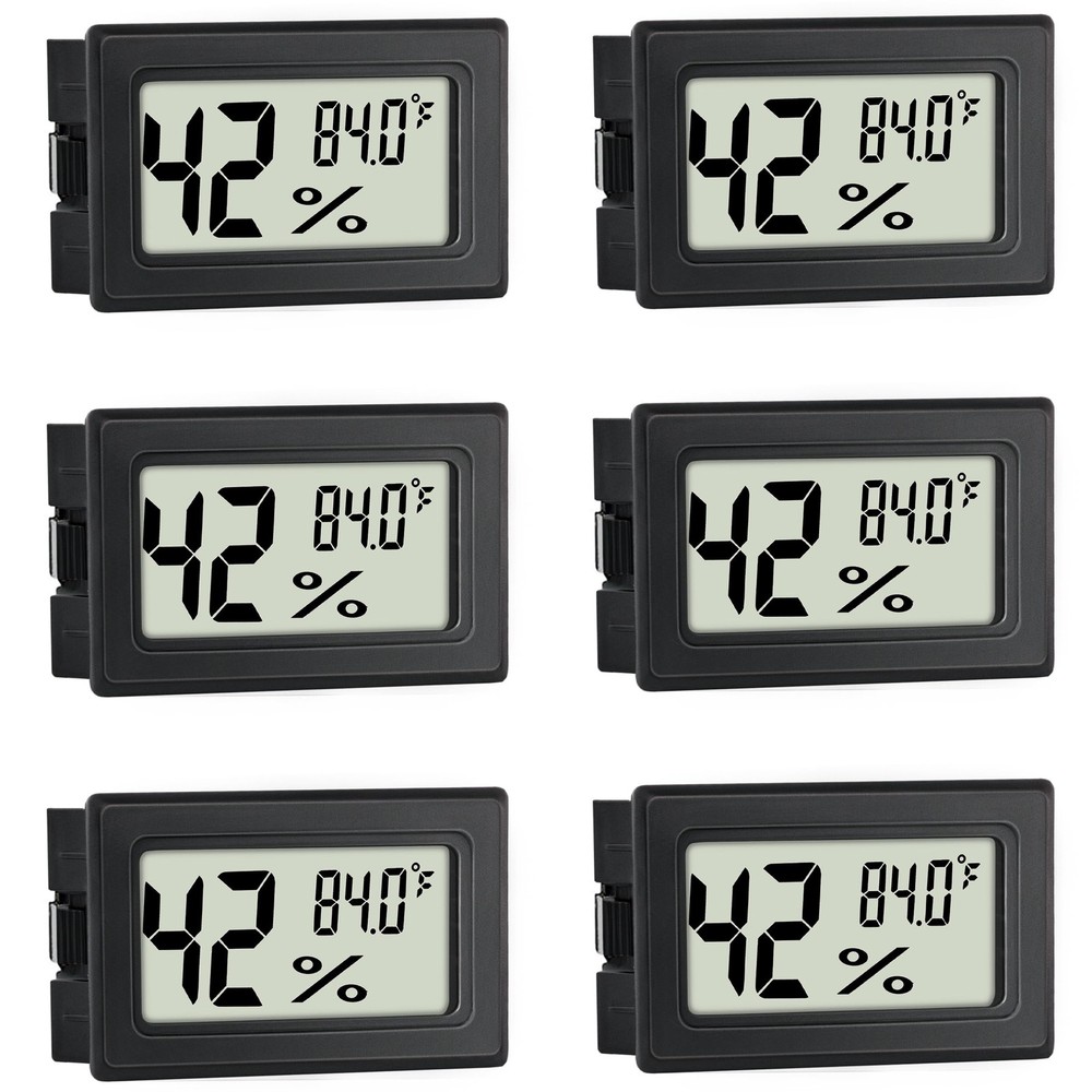 Mini Hygrometer Indoor Humidity Meter Thermometers 6 Pack...