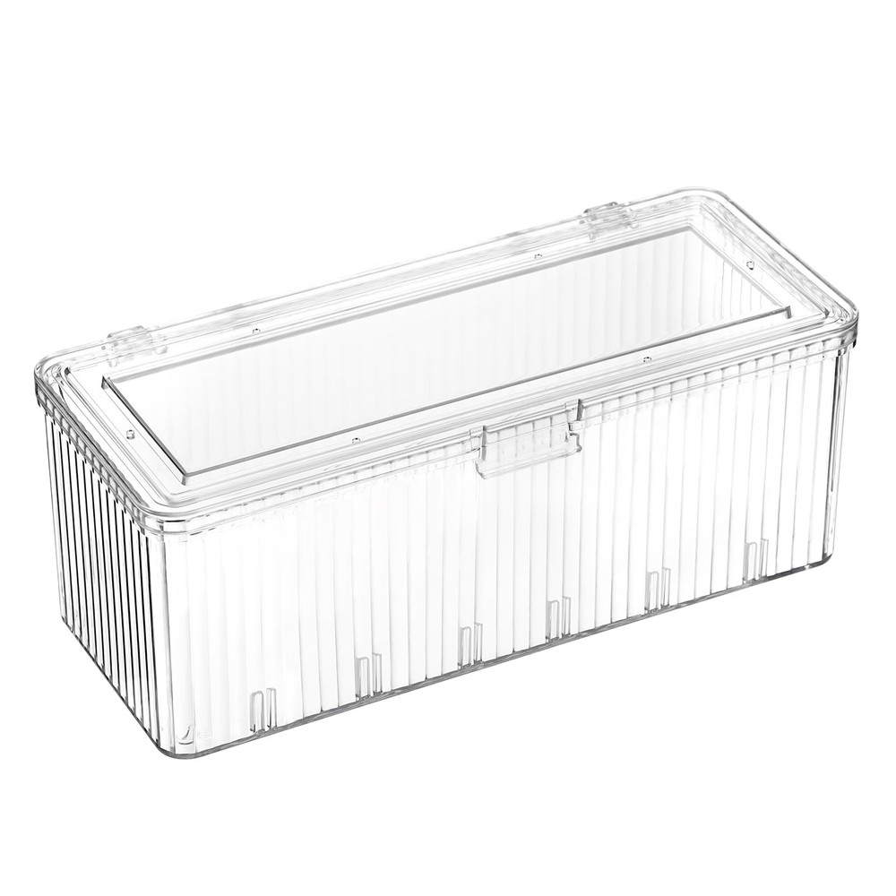 Plastic Clean Pads Holder Rectangular Pad Dispenser for Makeup Desktop Organi...
