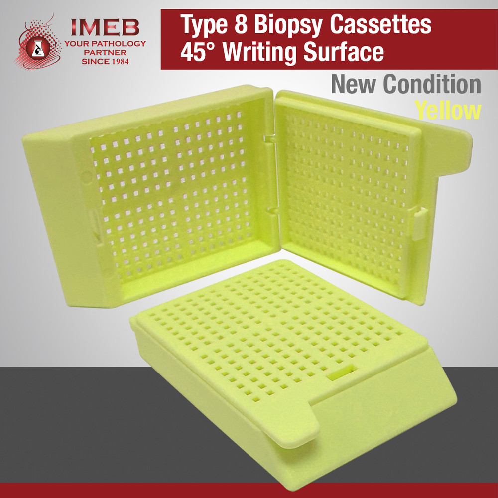 Biopsy Cassettes, Type-8, YELLOW, 1000 Per Case Pack