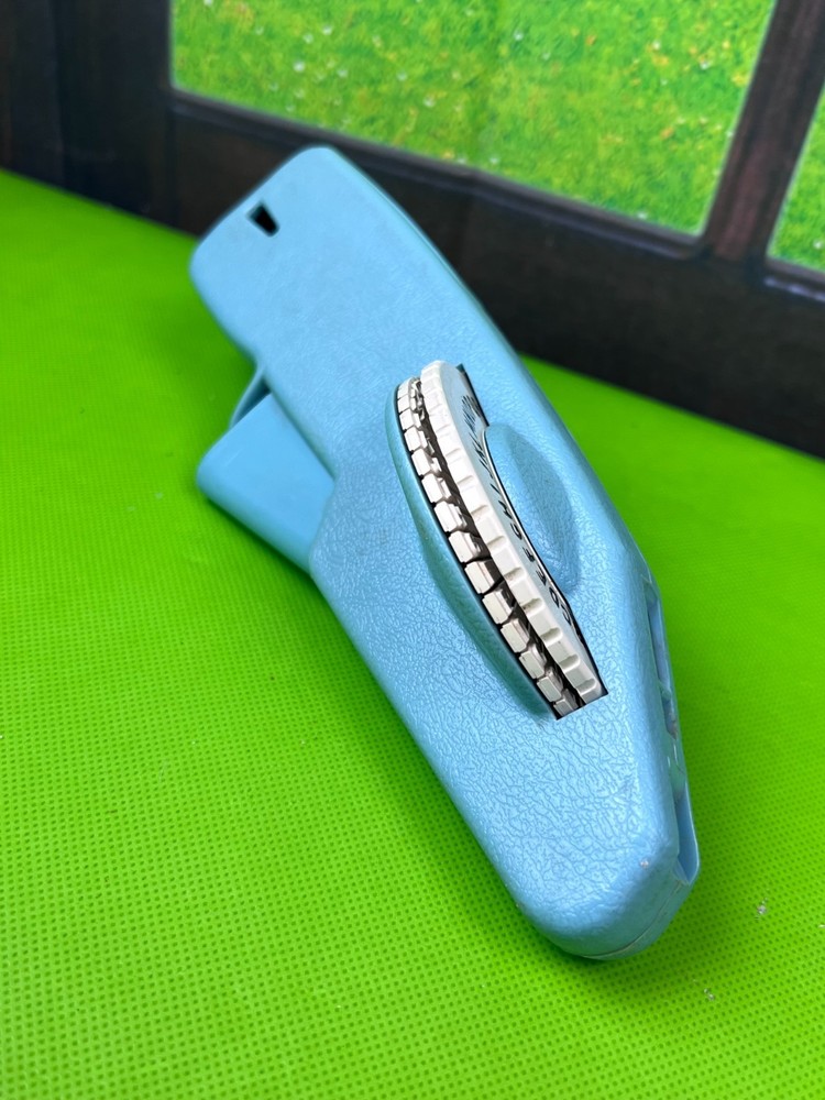 Tape Tool Label Maker Gun Blue Vintage