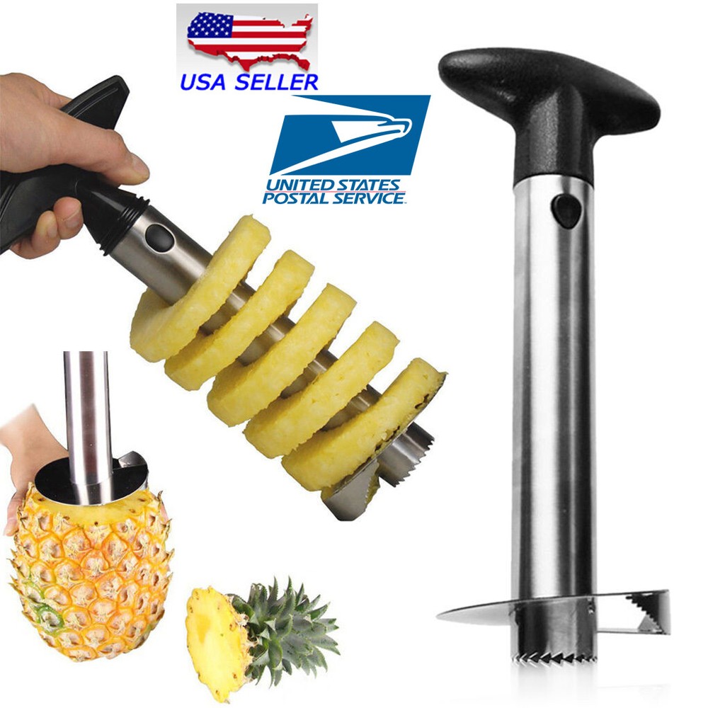 Fruit Pineapple Corer Slicer Peeler Kitchen Tool Stainless Steel Easy Gadget