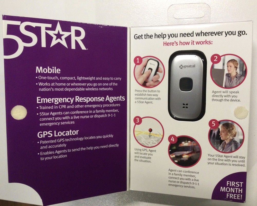 Greatcall 5Star Emergency Response Device - New in Package