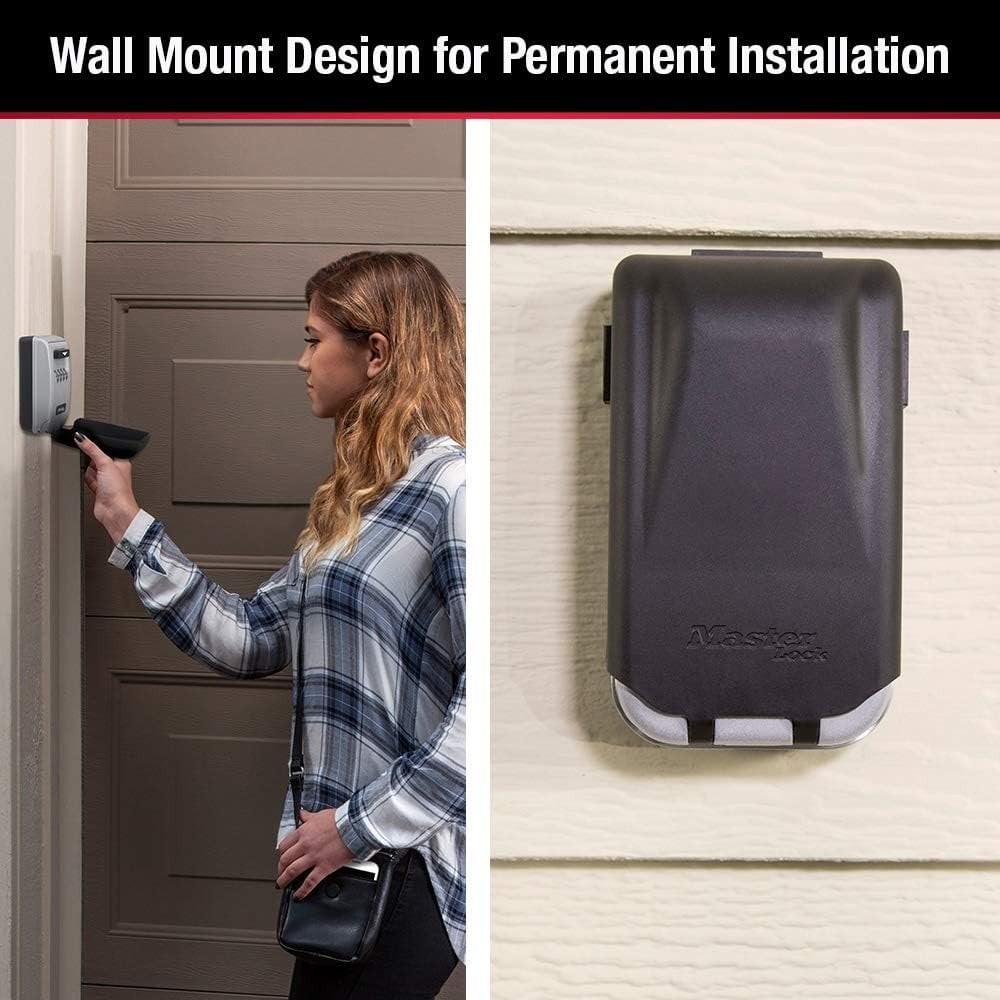 2-7/8 inch Combo Wall Mount Light Up Dial Lock Box W/ Metal Construction