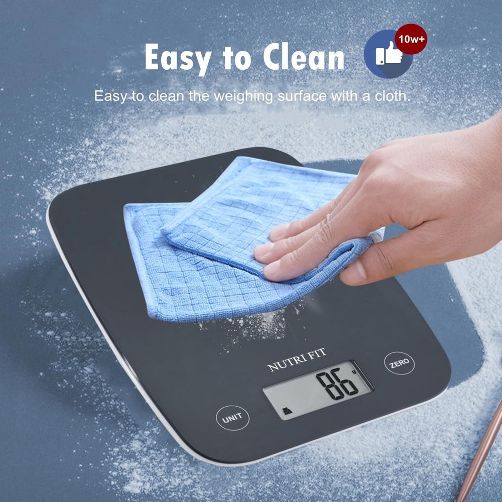 Precision Digital Kitchen Scale - 11lb Capacity, Tare Function & LCD Display
