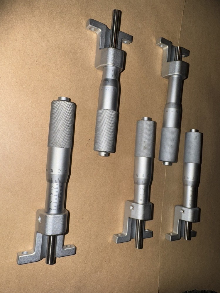 Micrometer Heads 5pcs Linear Stage with Perpendicular Mounts.