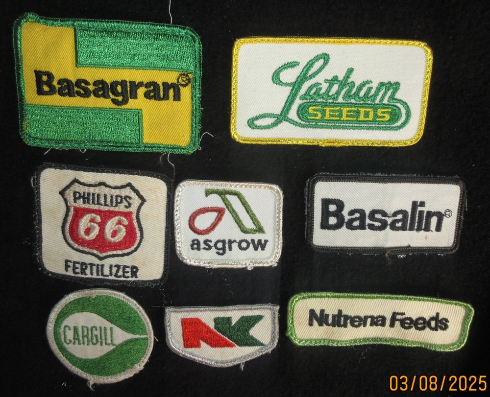 Vintage Phillips 66 fertilizer patch Basagran Basalin Seed Uniform Lot Feed NK