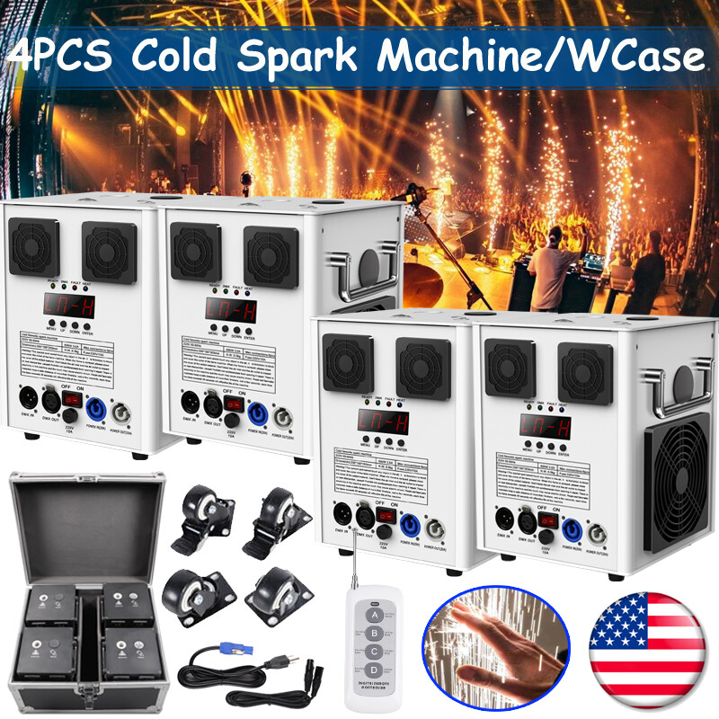 700W Cold Spark Machine Stage Effect DMX Firework DJ Event Party Wedding w/case