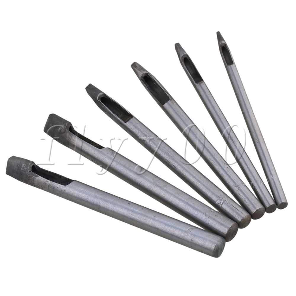 Silver Steel Rectangle Shape Leather Hollow Punching Tool DIY Craft Hand Tools
