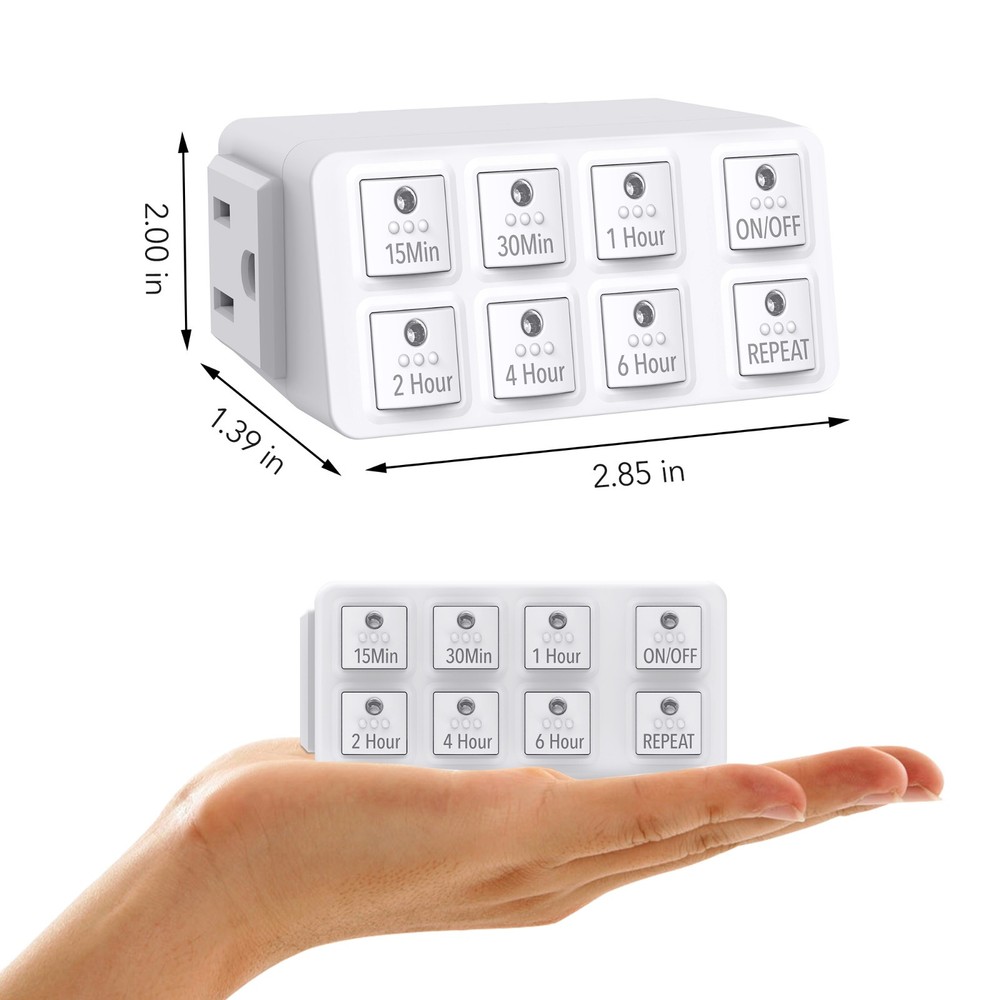 BN-LINK 2 Pack Indoor Countdown Timer with Repeat Function, Heavy Duty 15A/1875W