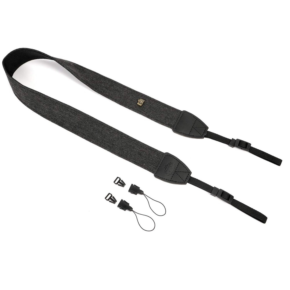 WANBY Camera Strap Black Canvas Neck Shoulder with Quick Black,