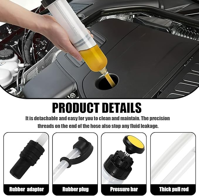 200CC Engine Oil Fluid Extractor Fluid Syringe Pump Manual Suction Transfer Tool