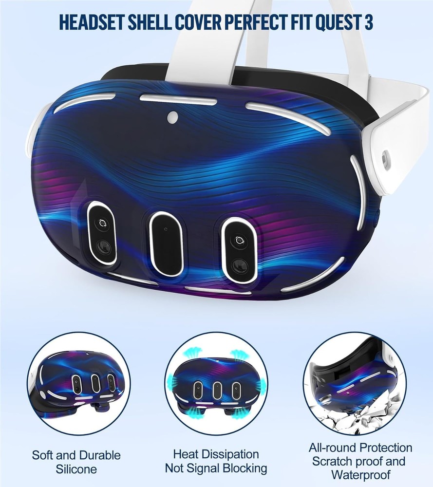 Oculus Quest 3 Touch Controller Grips Cover Set Compatible Anti Slip Case