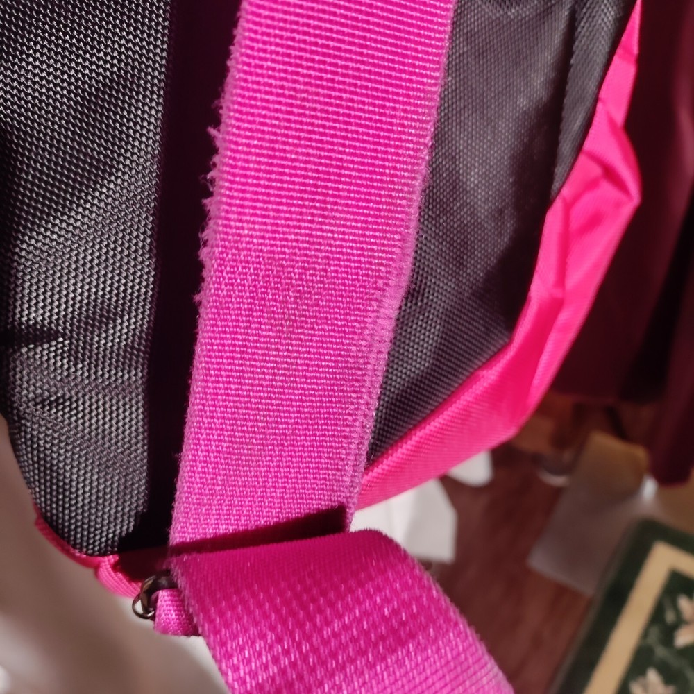 Title Boxing Pink Black Backpack With Logo Patch Zipper Pulls