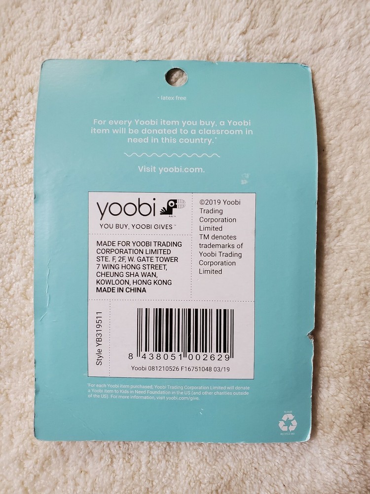 4 Pk Be Wild Erasers- Yoobi