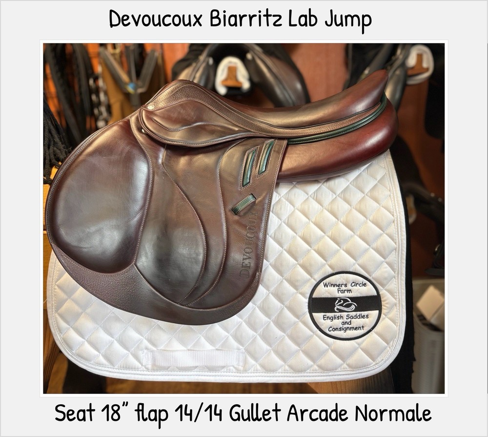 Devoucoux Biarritz Lab Jump Saddle. 18” Arcade Normale
