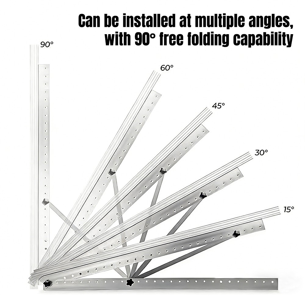 2x Solar Panel Mounting Brackets Solar Panel Tilt Mount Bracket Adjustable Frame