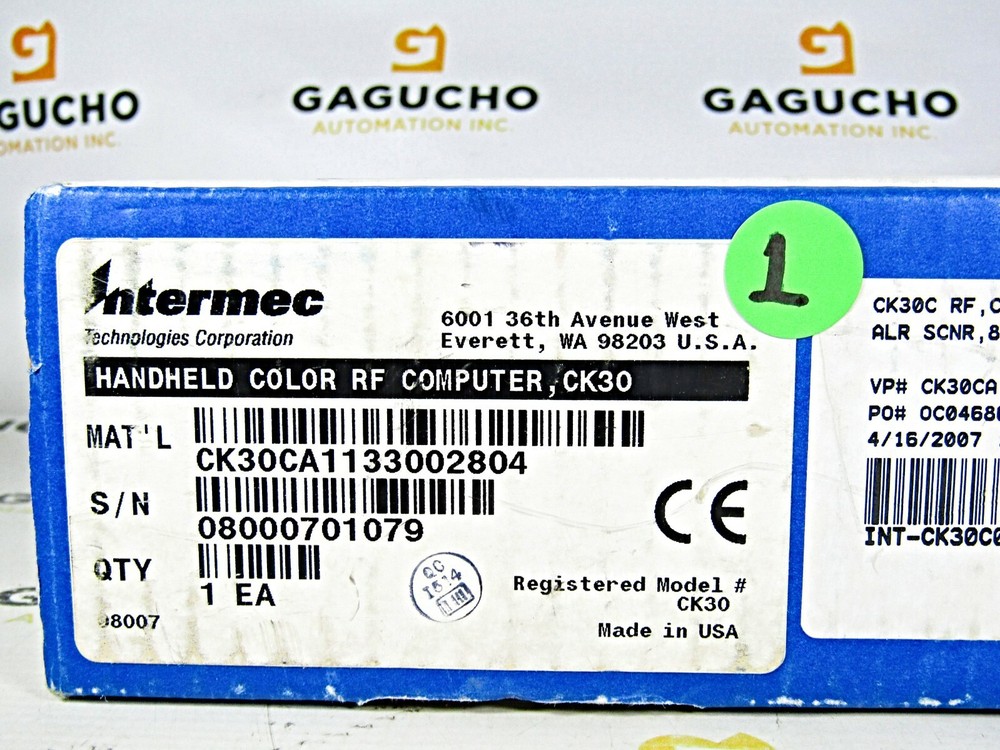 Intermec CK30 CK30CA1133002804 Color LCD CK30 Mobile Computer
