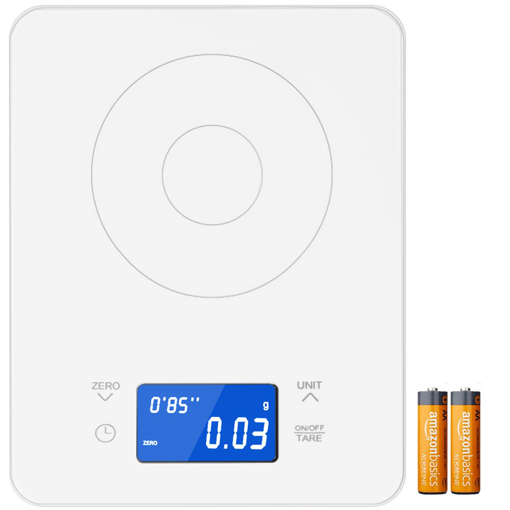 Digital Coffee Scale with Timer Upgraded Version Coffee Scale 2000g x 0.1g White