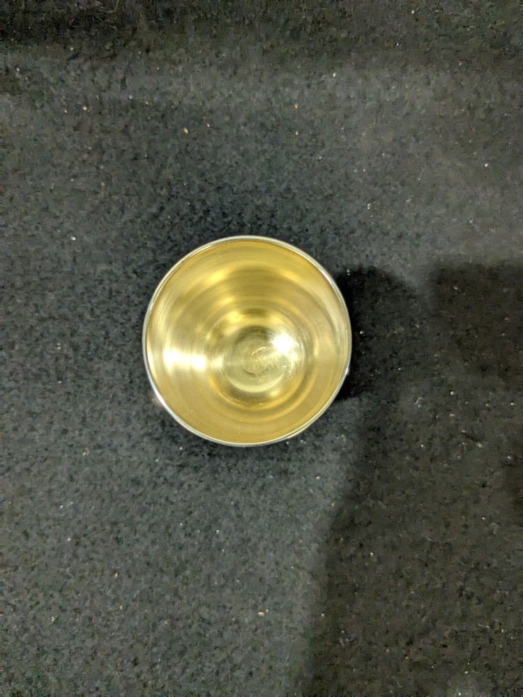 Modernist Sterling Silver Kiddush Cup 5" Tall