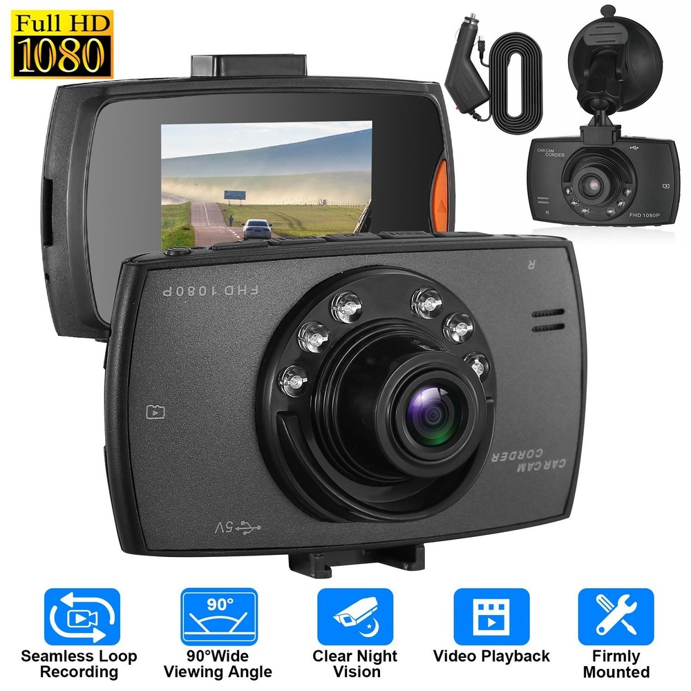1080P Car DVR Camera Dash Cam Camcorder 90 Degree Angle Loop Recording Night Vis