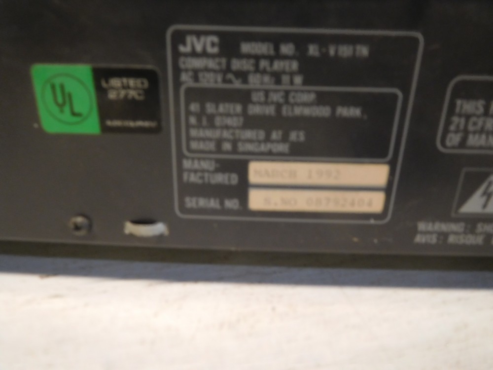 JVC CD Player XL-V151TN
