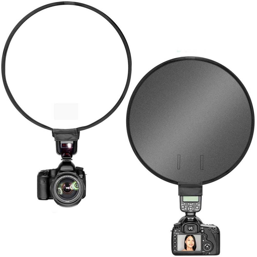 2X 40Cm Round Universal Portable Speedlight Softbox Flash Diffuser On-Top9779