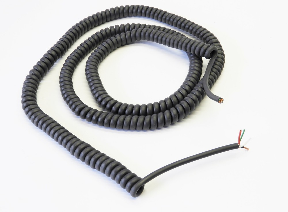 Whitney Retractable Coil Cable 4-Conductor Coiled Type SO Power Cord Cable 70"