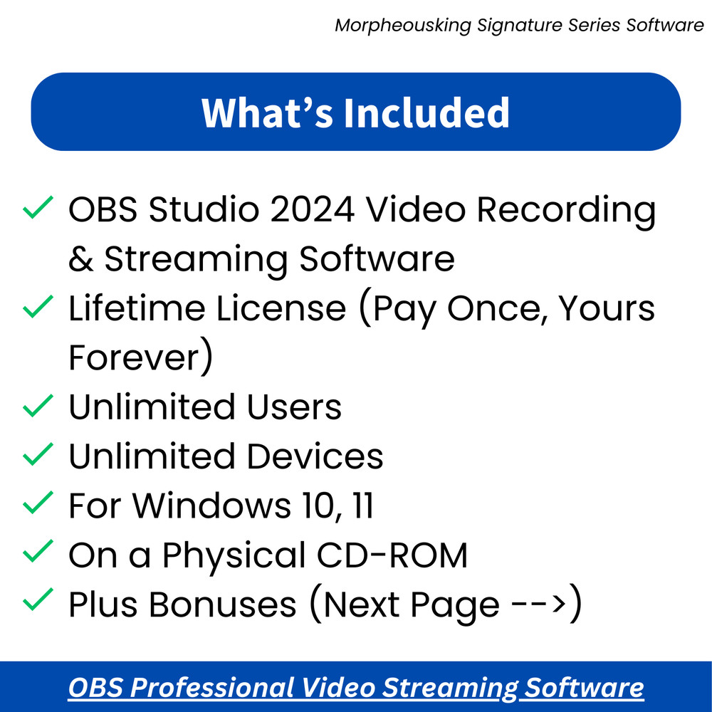 OBS Studio PRO 2024 - Video Recording | Live Streaming Screen Recording Software