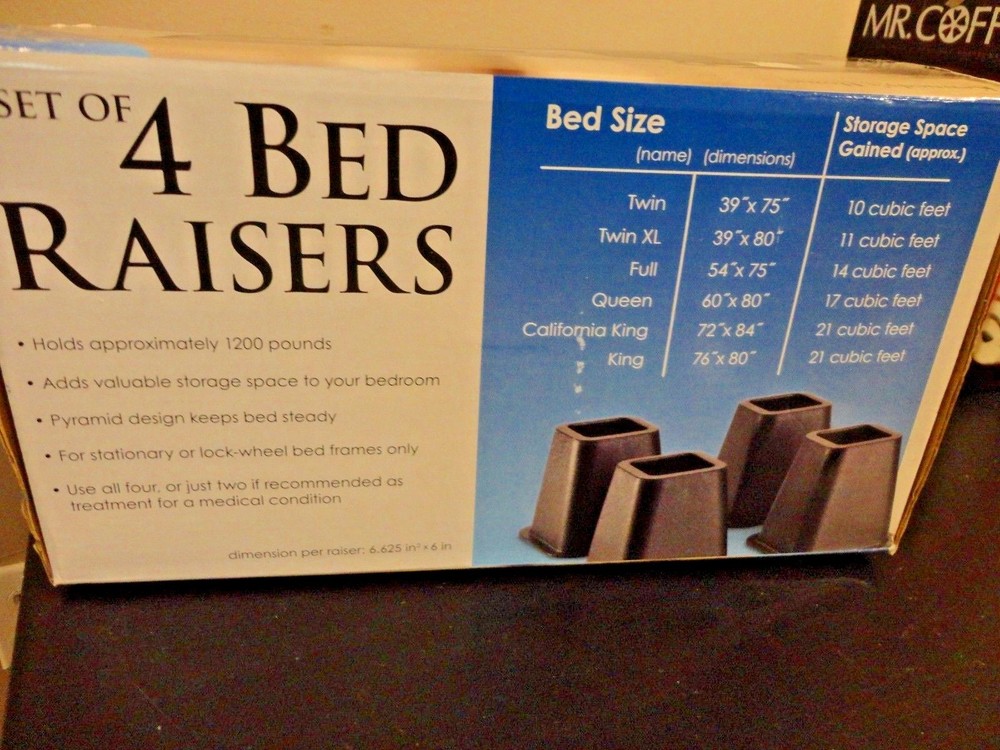 SET OF 4 BED RAISERS