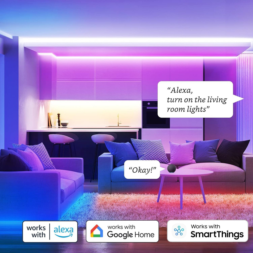 Smart Zigbee Multicolor Light Strip, 2M (6.56Ft) Base Kit, Hub Required, Also Co