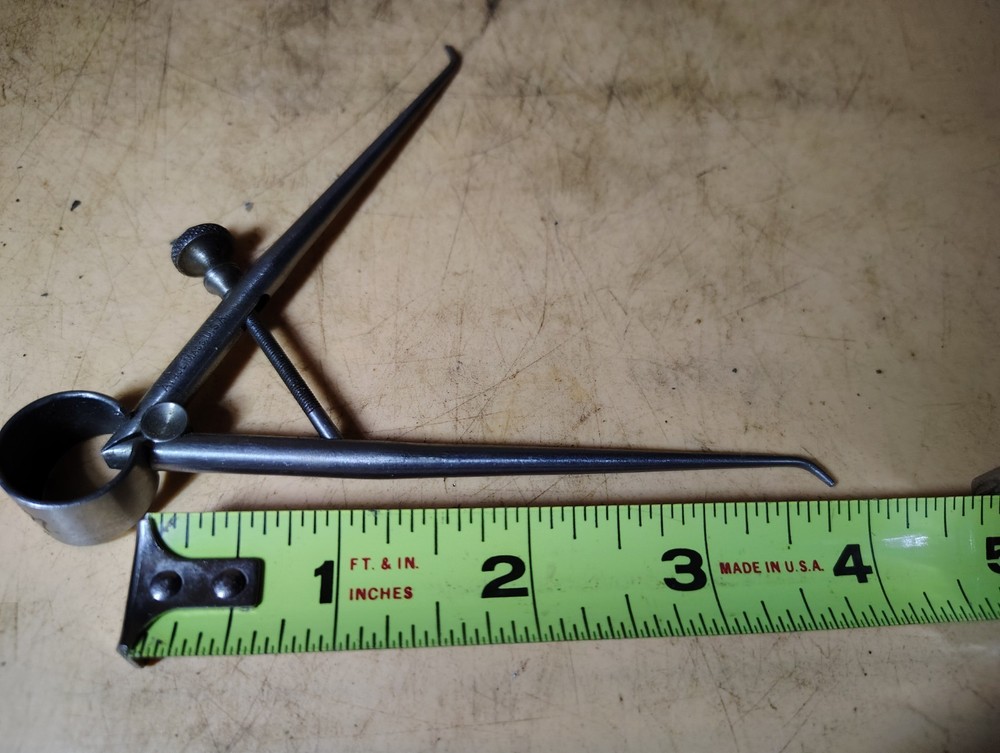 Starrett 4" Spring Joint Inside Divider Caliper Round Leg