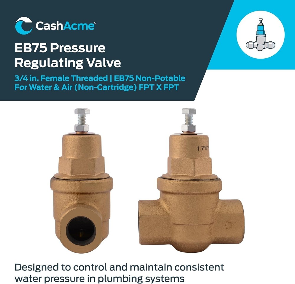 3/4 Inch EB75 FPT x FPT Pressure Regulator Valve (PRV), 45 PSI, 23000-0045