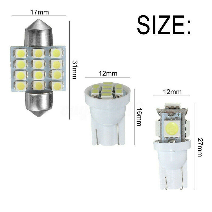14pcs White LED Interior Lights Package Kit For 2009 - 2017 2018 RAM 1500