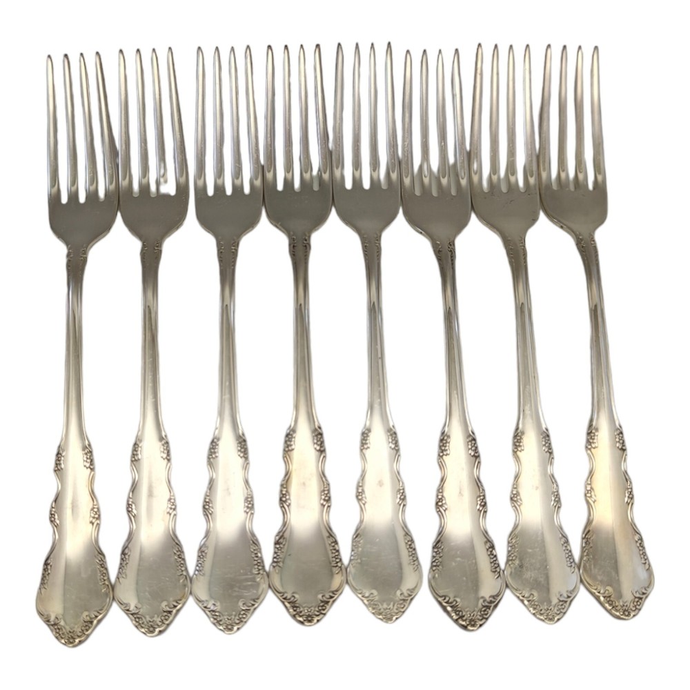 Reed & Barton Silverplate Set of 8 Long Forks