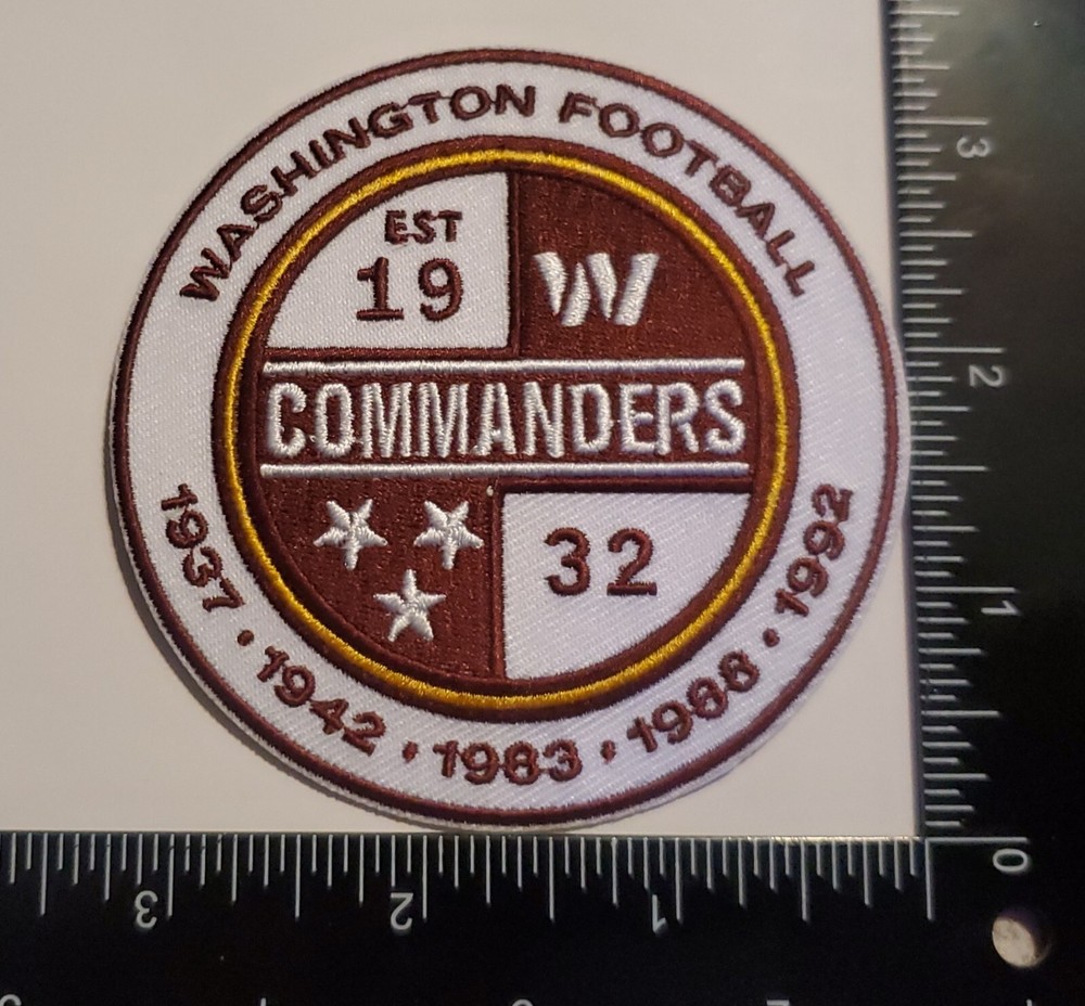 Washington Commanders Patch. Embroidered. Iron On Backing. 3"x3"