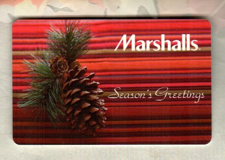 MARSHALLS Season's Greetings, Pine Cone ( 2008 ) Gift Card ( $0 )