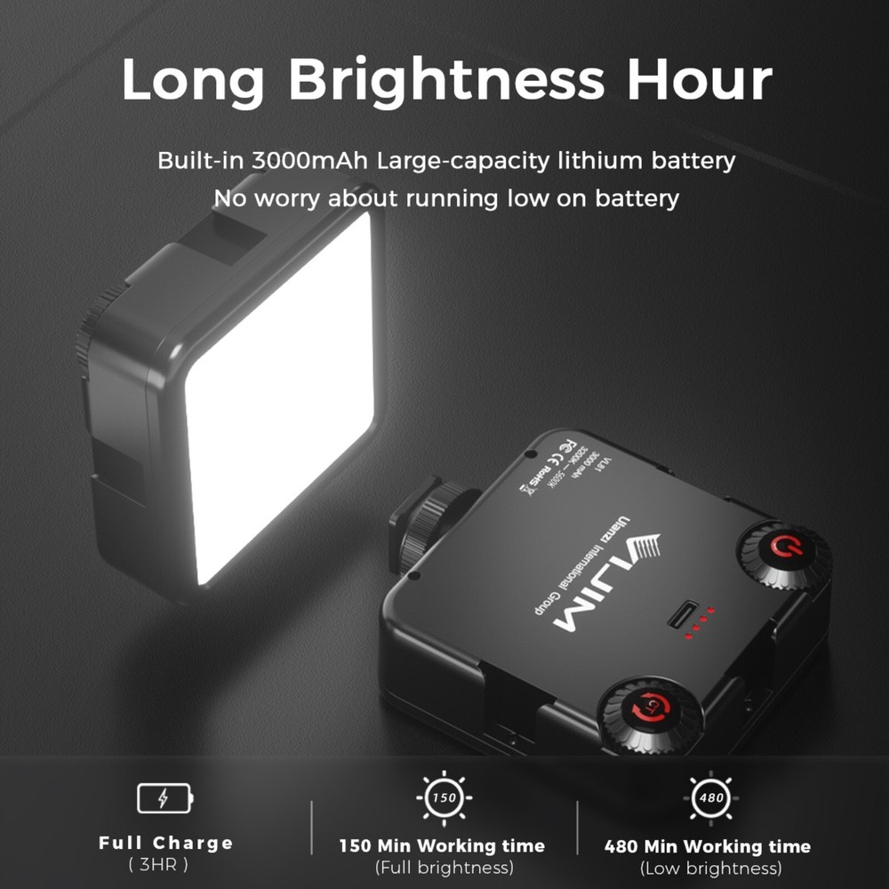 Ulanzi VIJIM VL81 Mini LED Video Light Studio Lighting Soft Diffuser Vlog Light