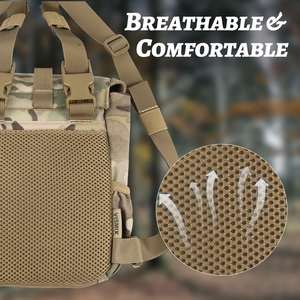 Binocular Harness, Adjustable Binocular Harness Chest Pack with Rain Cover fo...
