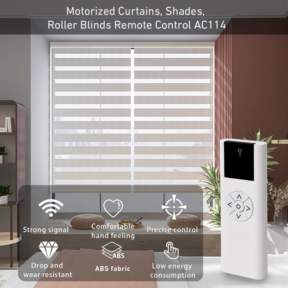 AC114-06B Blinds Remote Control，6 Channel RF Transmitter(433.92Mhz) for E