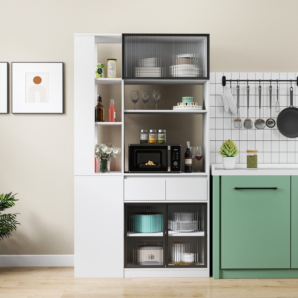 70.87"H Tall Storage Cabinet w/ Multi-functional storage space for Hallway