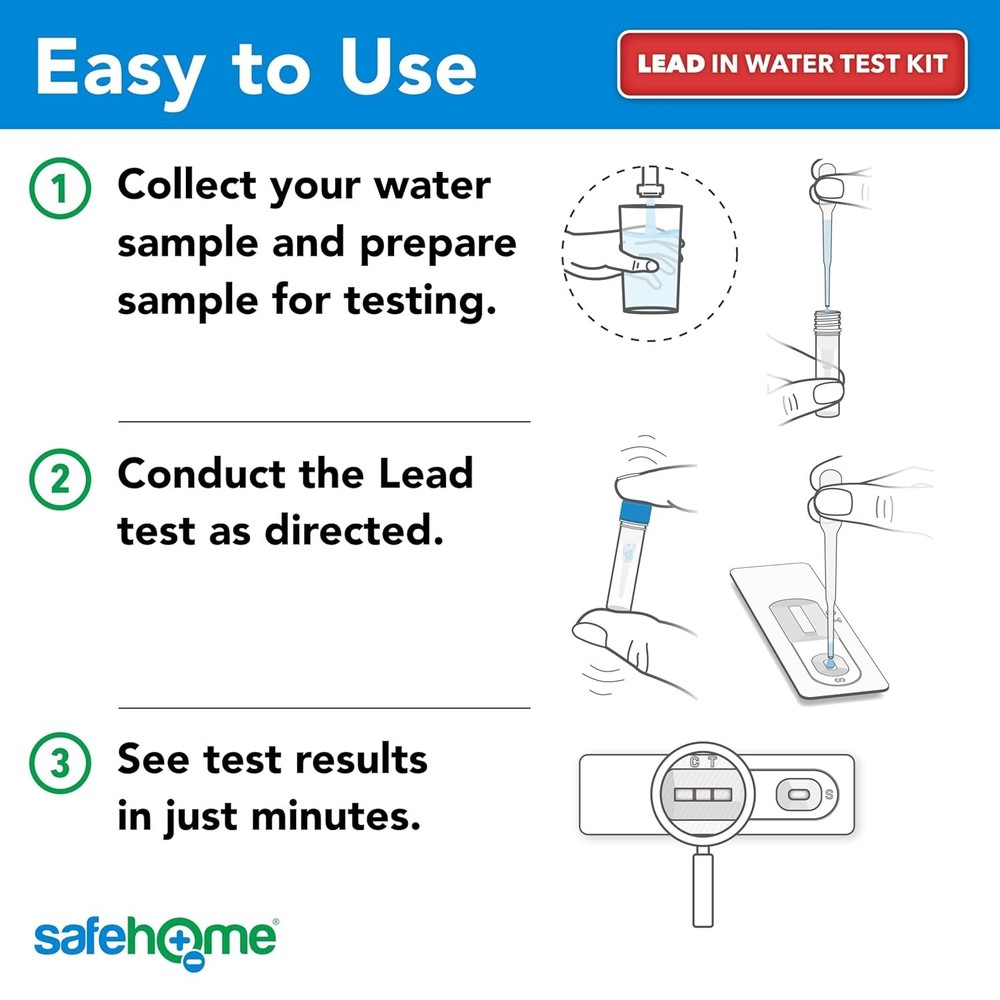Comprehensive Lead in Water Testing Kit - Quick & Accurate, 2 Tests Included